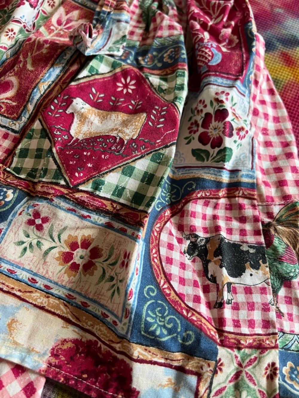 🐮Vintage Zooey 90s Cottagecore Farm Patchwork Dress Size 5T